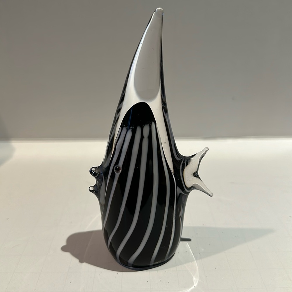 Hand Blown Glass Art Fish Sculpture